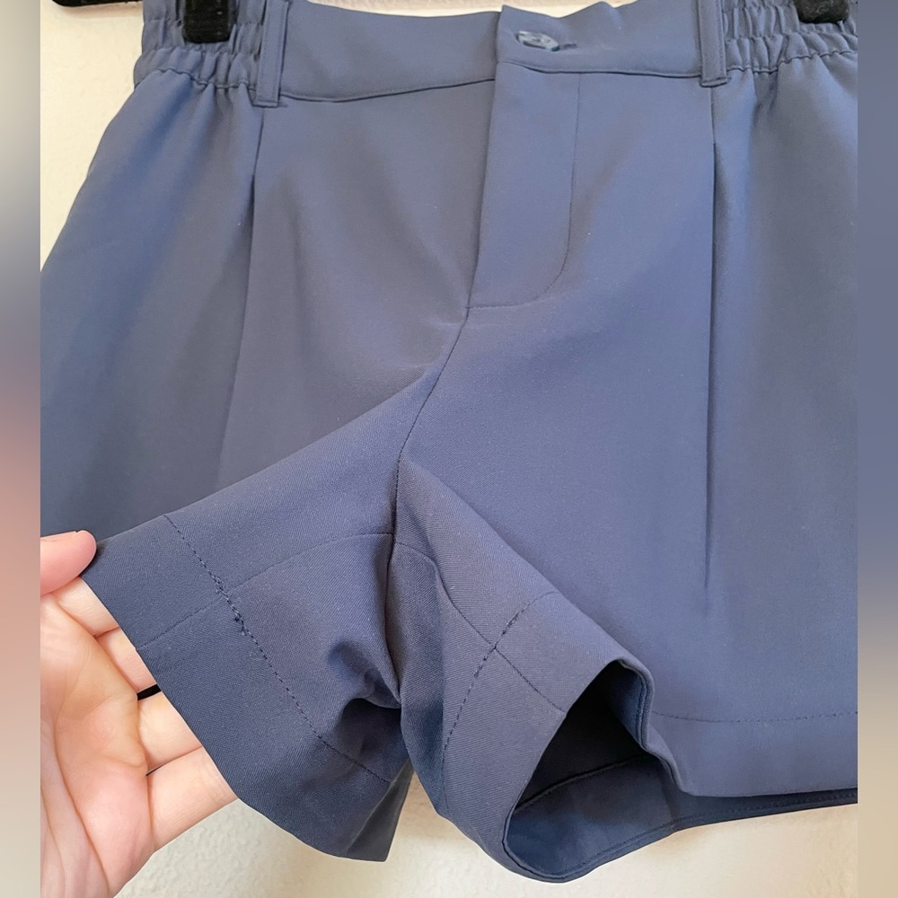 Beyond Yoga Women's XS Status Shorts Nocturnal Navy Blue Jetstretch Woven Stretc - Picture 6 of 16